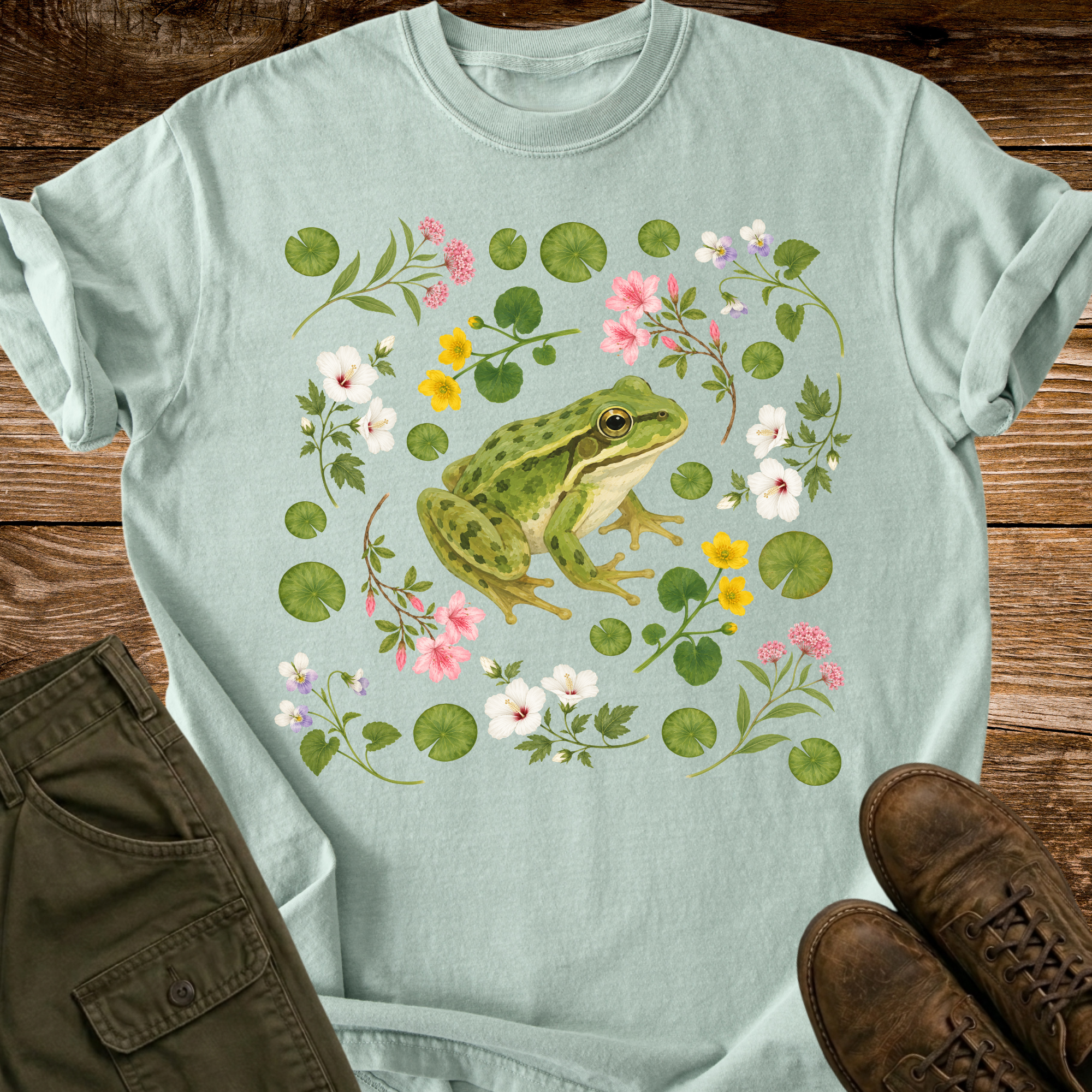 Frog in the Flowers T-shirt