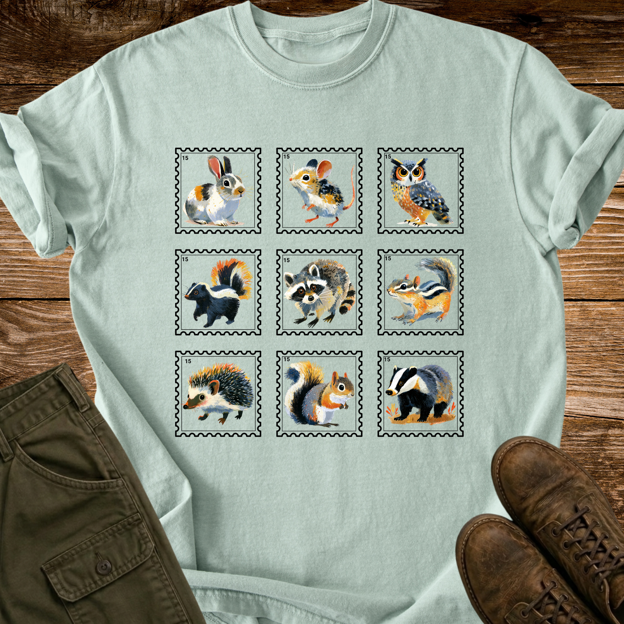Woodland Stamps T-shirt