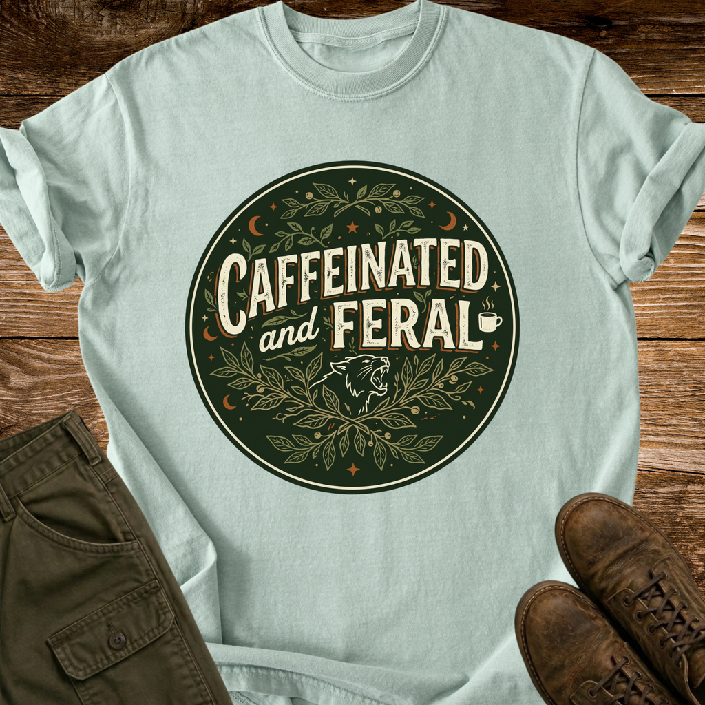 Caffeinated and Feral T-shirt