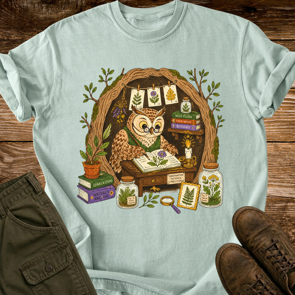 Botanist Owl T-shirt