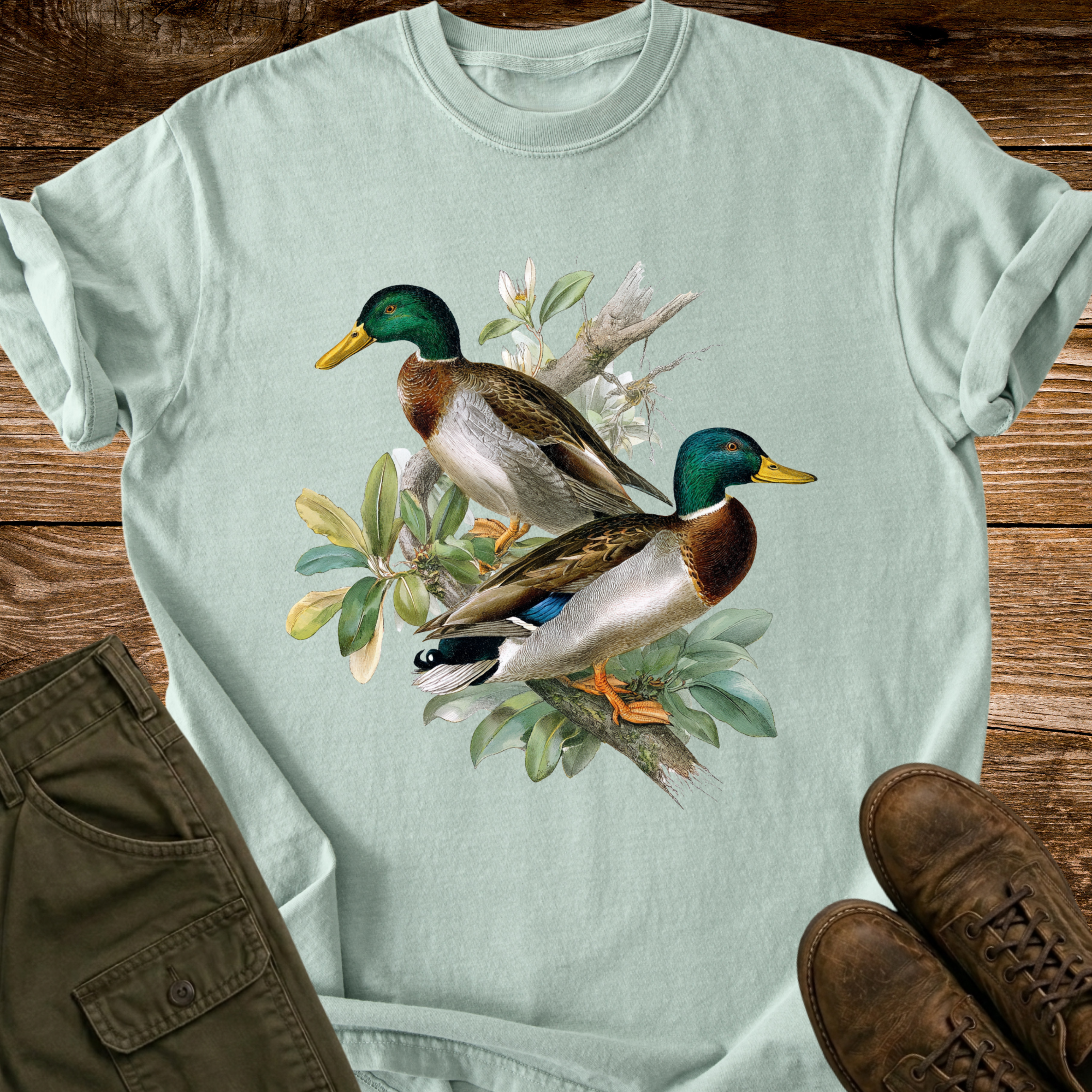 Vintage Ducks Distressed T-Shirt
