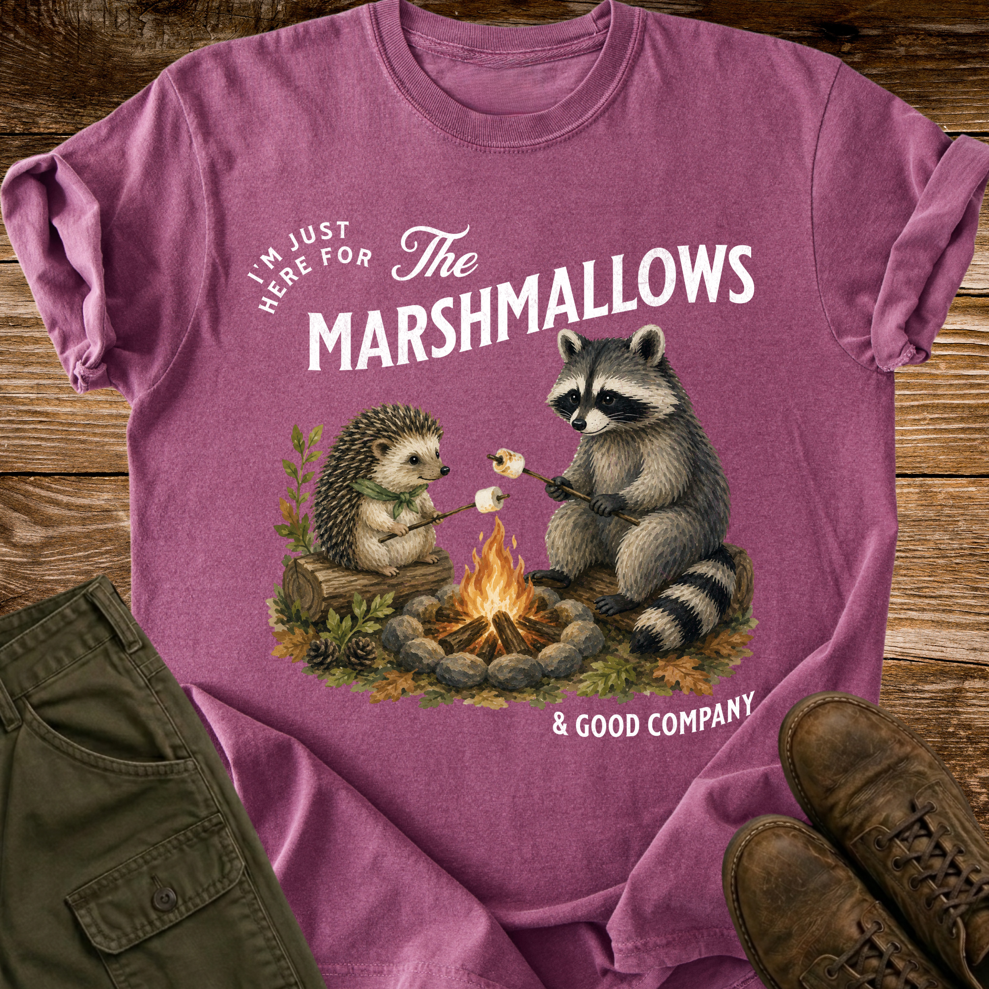 Here for the Marshmallows T-shirt