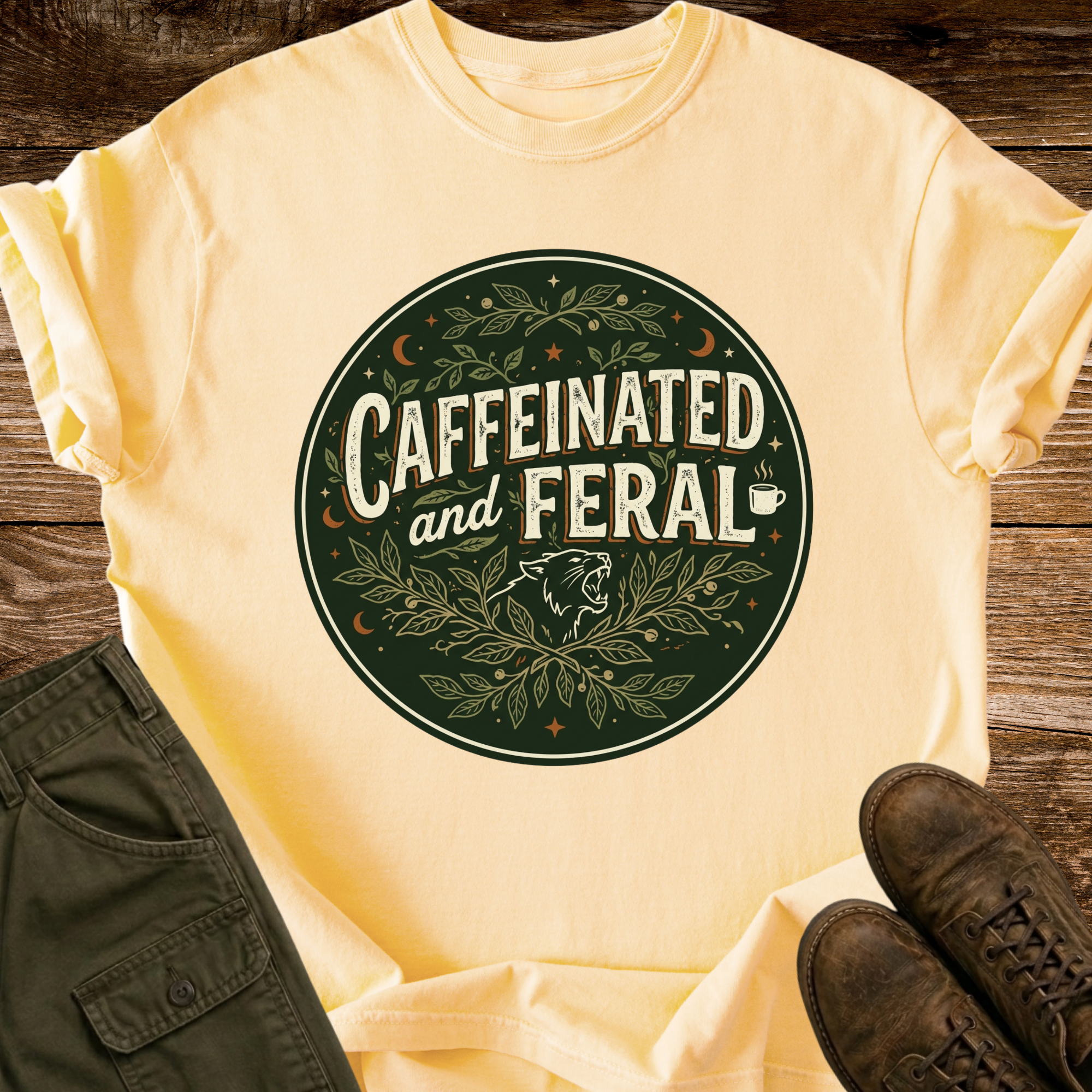 Caffeinated and Feral T-shirt