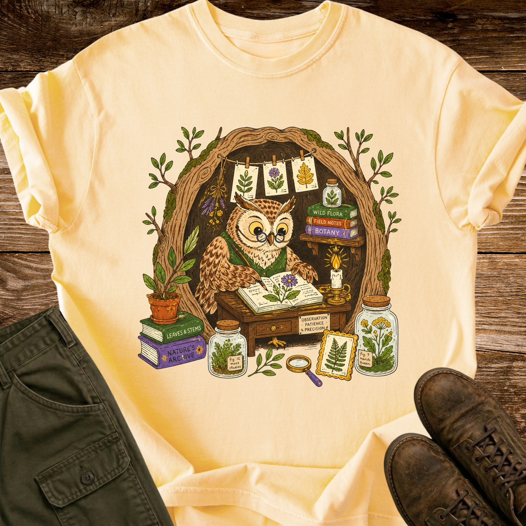 Botanist Owl T-shirt