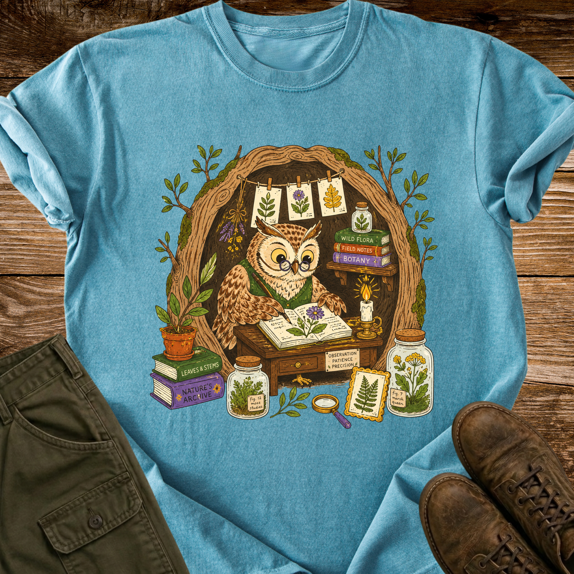 Botanist Owl T-shirt