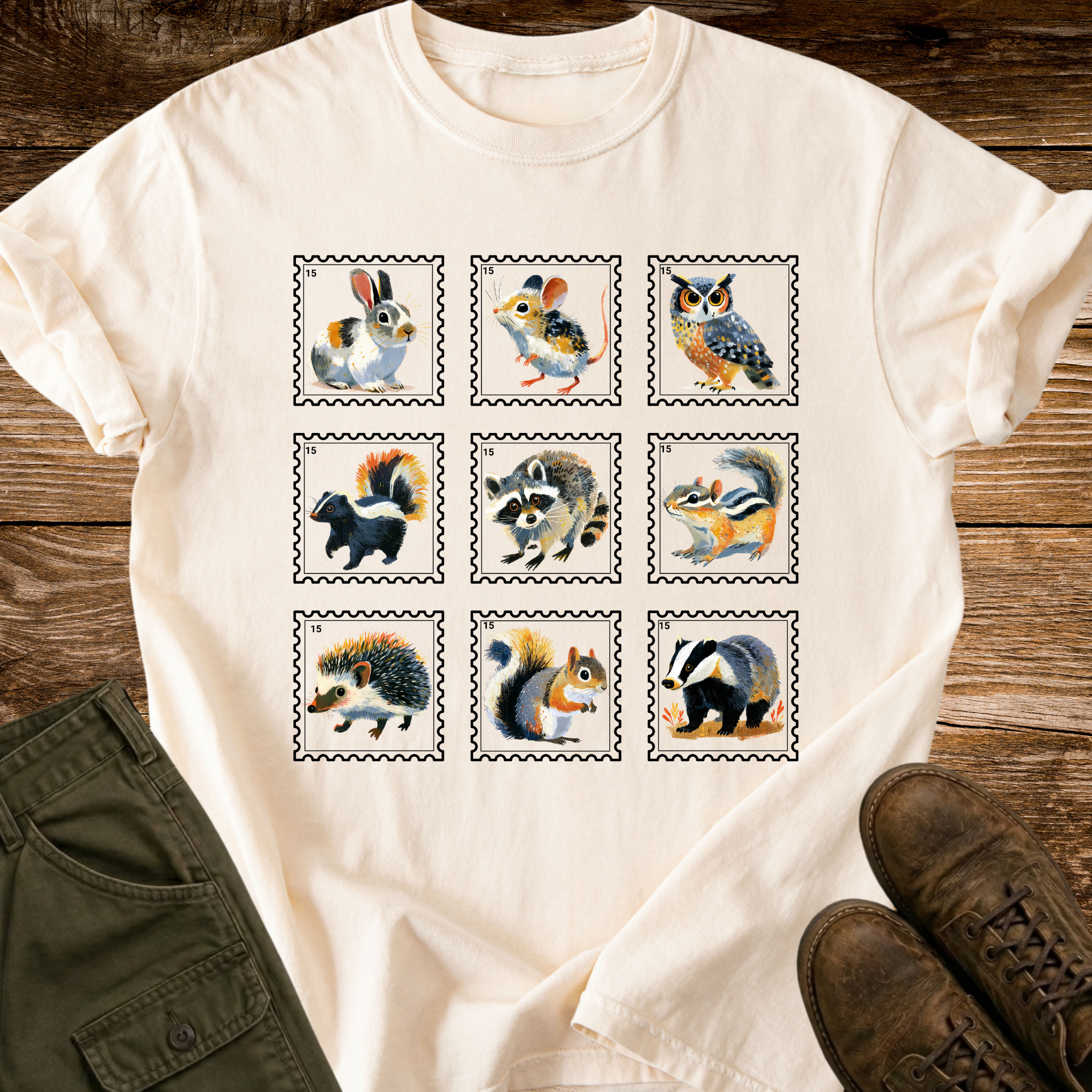 Woodland Stamps T-shirt