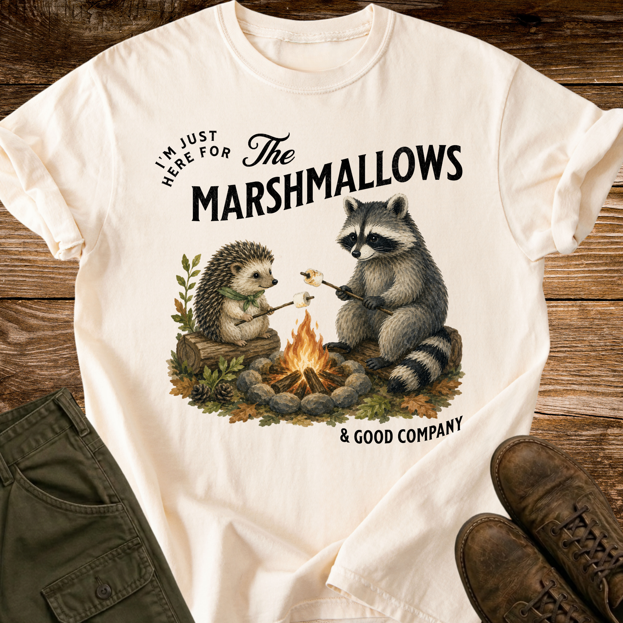 Here for the Marshmallows T-shirt