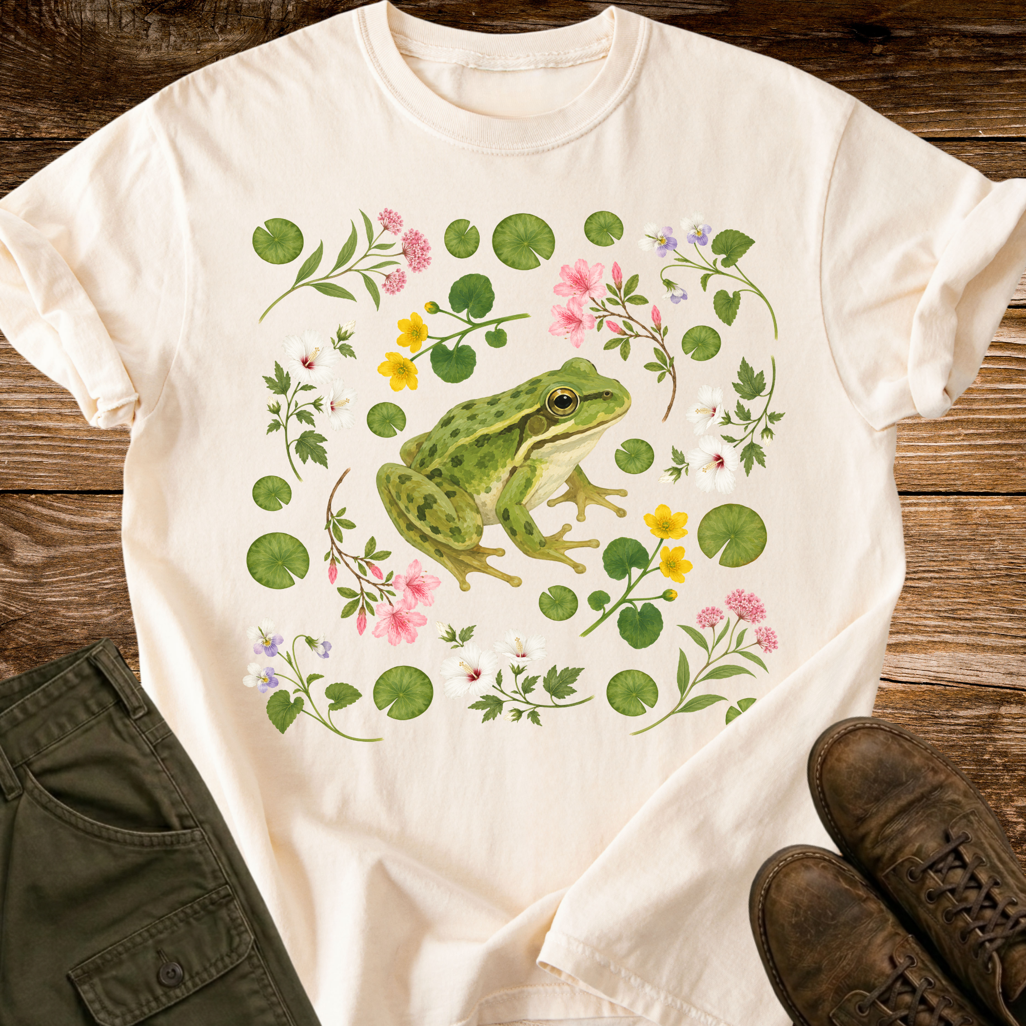 Frog in the Flowers T-shirt