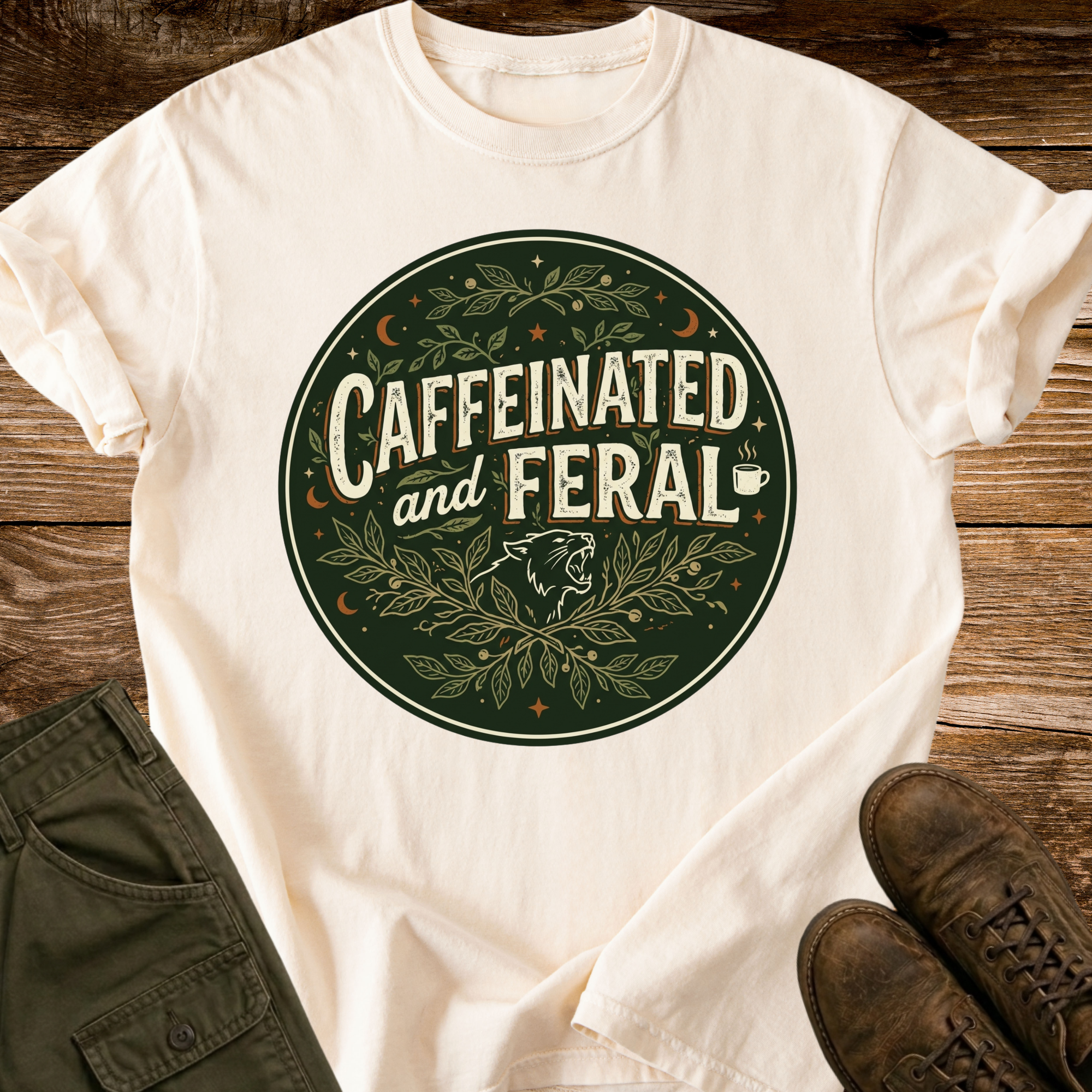 Caffeinated and Feral T-shirt