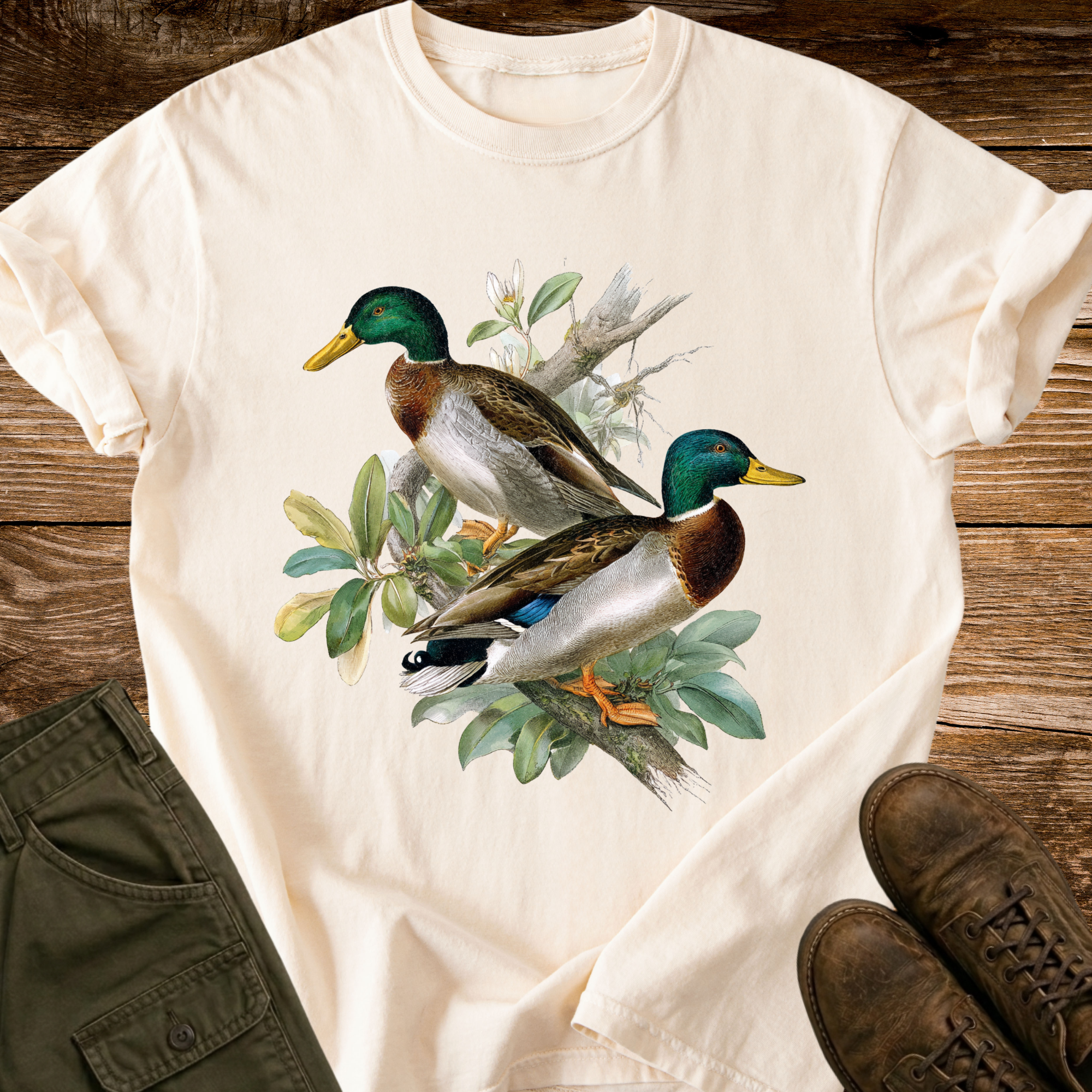 Vintage Ducks Distressed T-Shirt