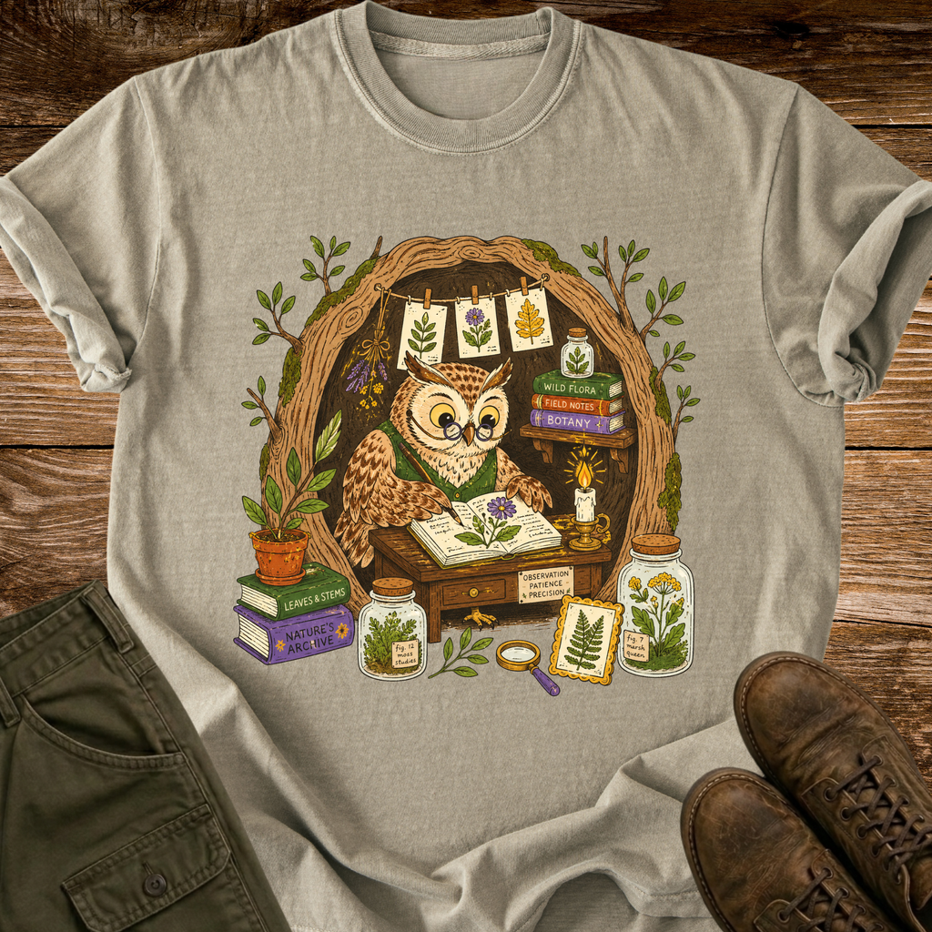 Botanist Owl T-shirt