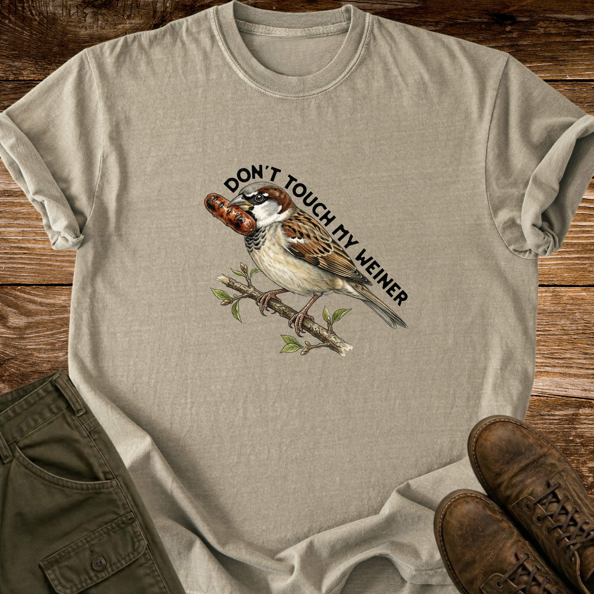 Don't Touch My Weiner Distressed T-shirt