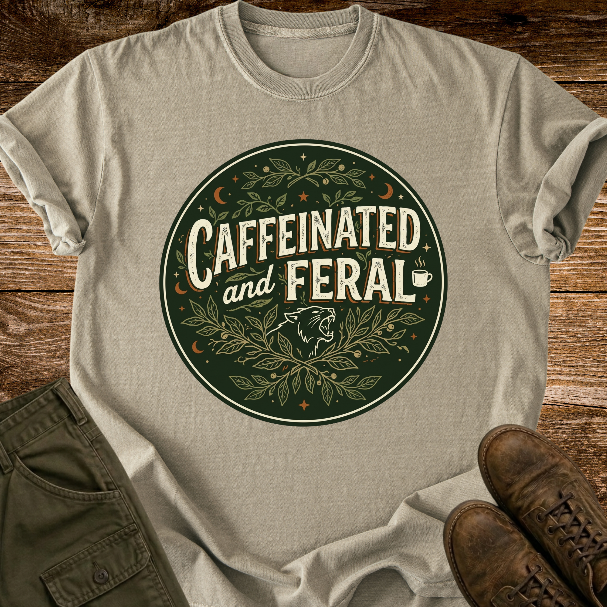 Caffeinated and Feral T-shirt