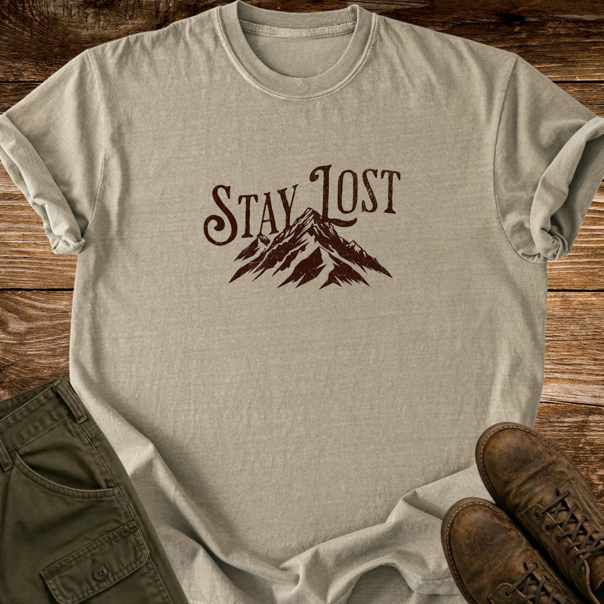 Stay Lost Distressed T-shirt