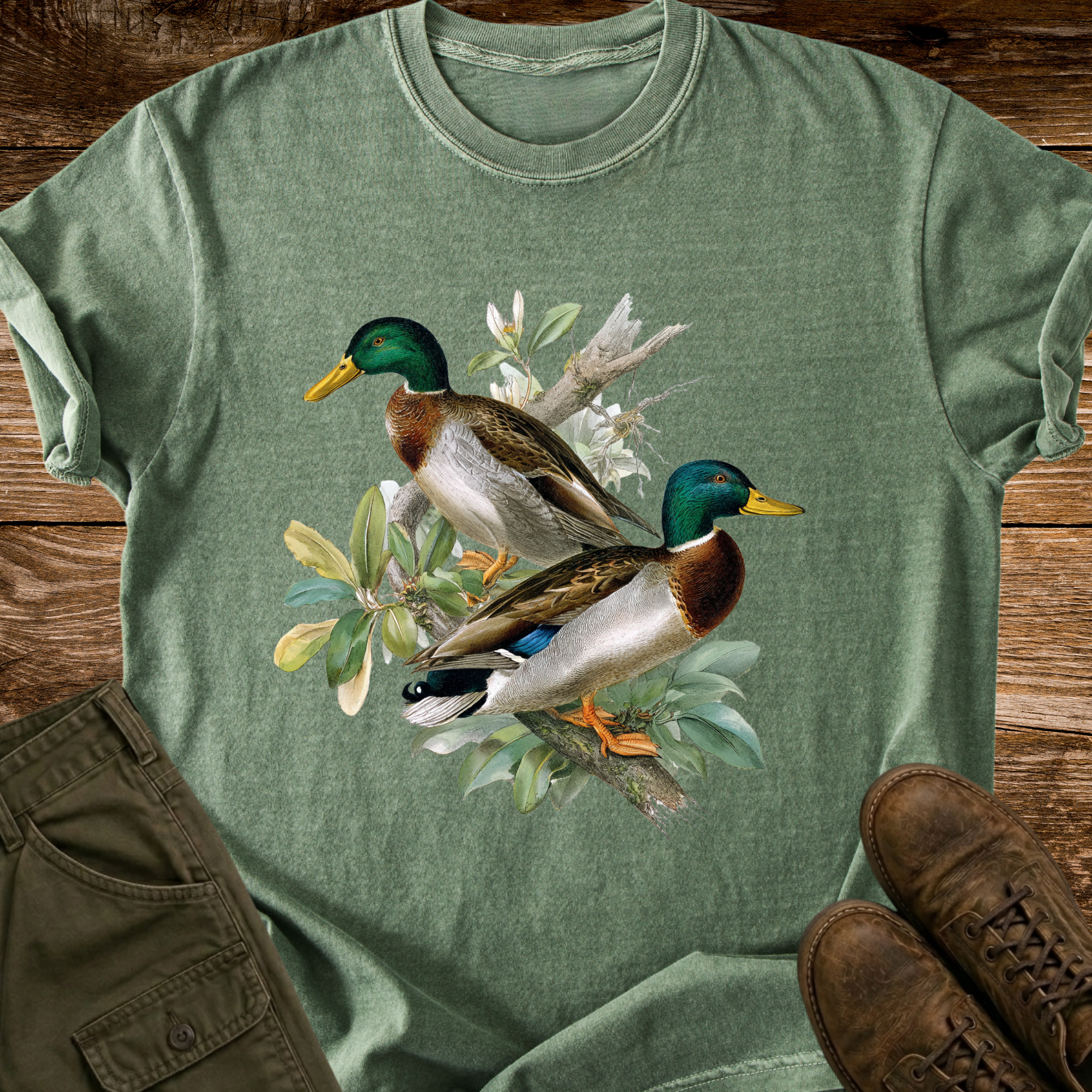 Vintage Ducks Distressed T-Shirt