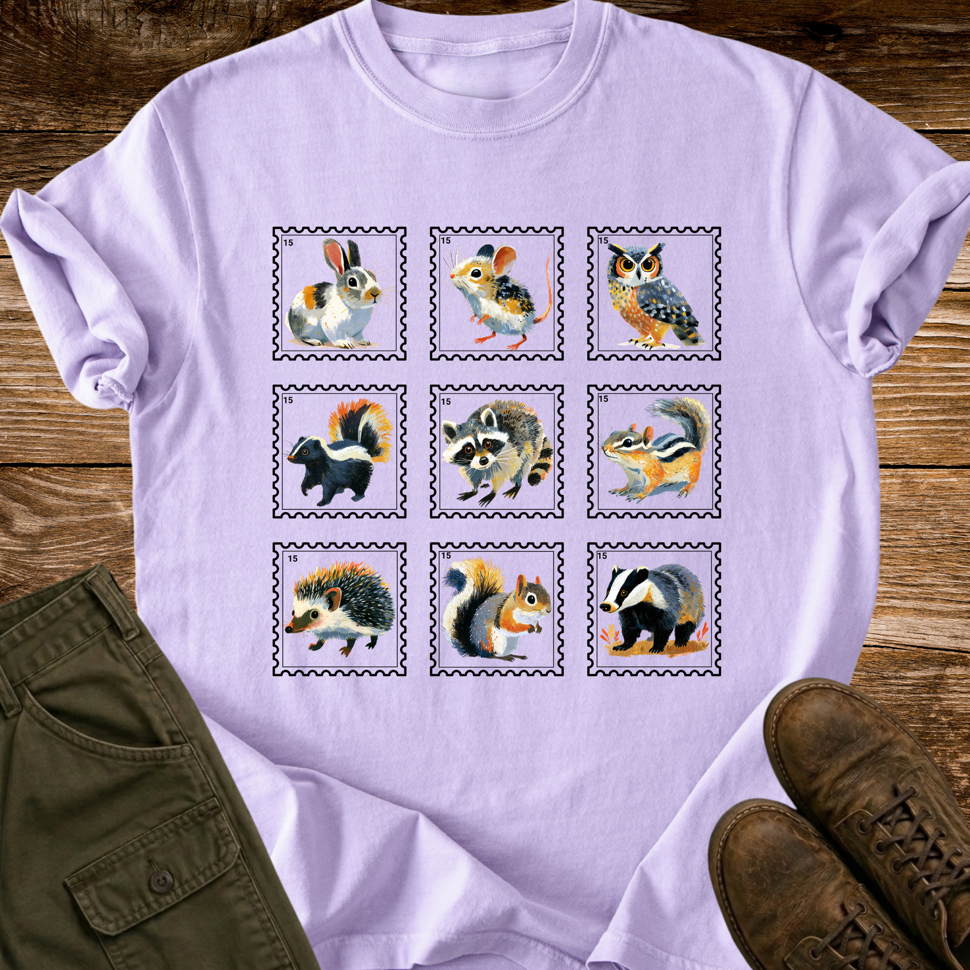 Woodland Stamps T-shirt