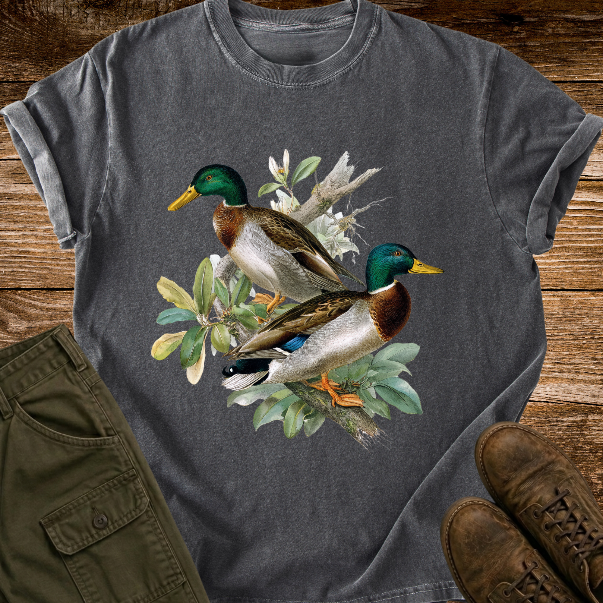 Vintage Ducks Distressed T-Shirt