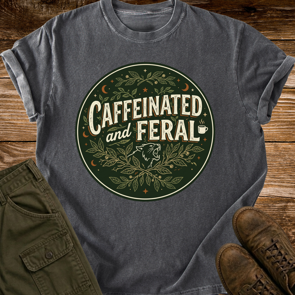 Caffeinated and Feral T-shirt