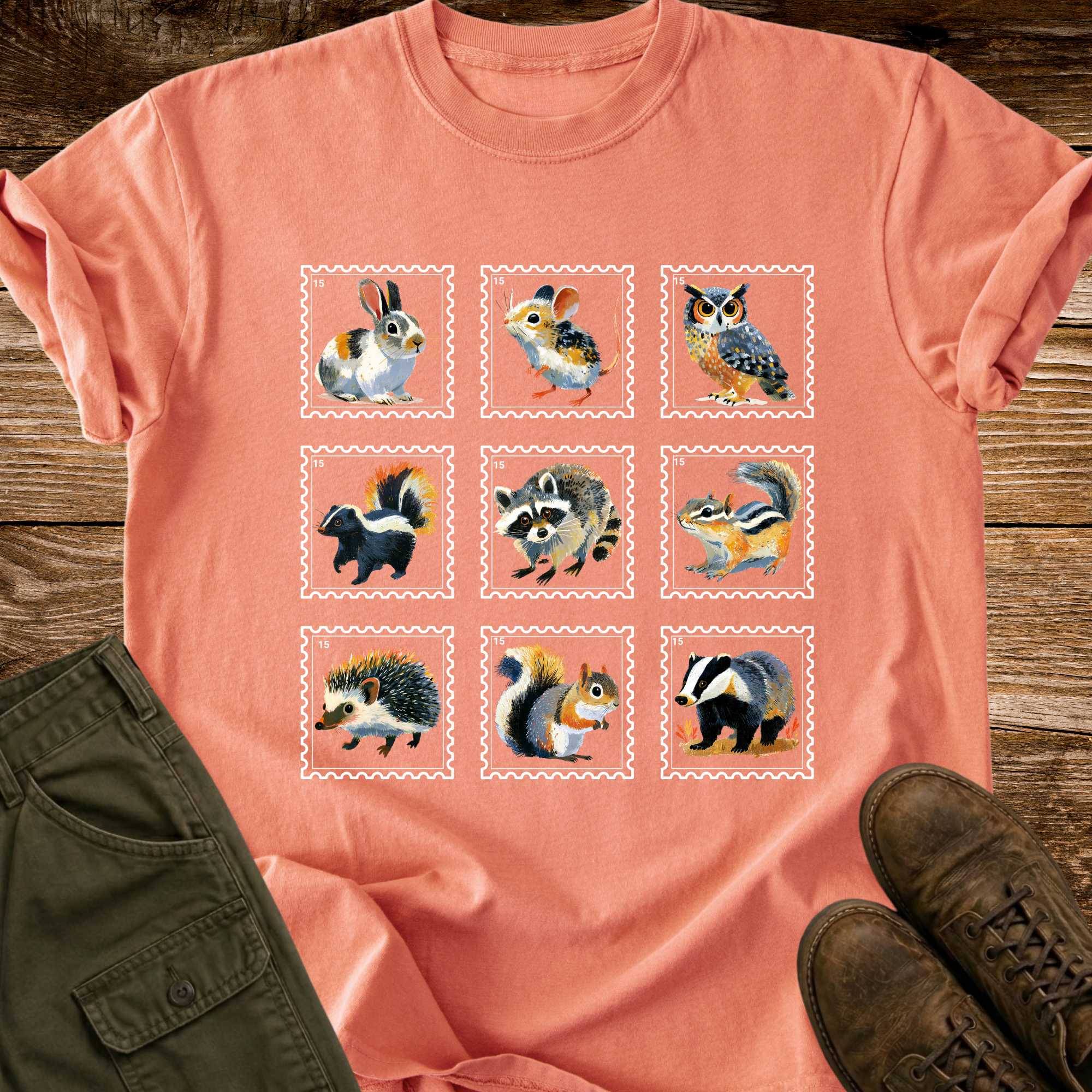 Woodland Stamps T-shirt