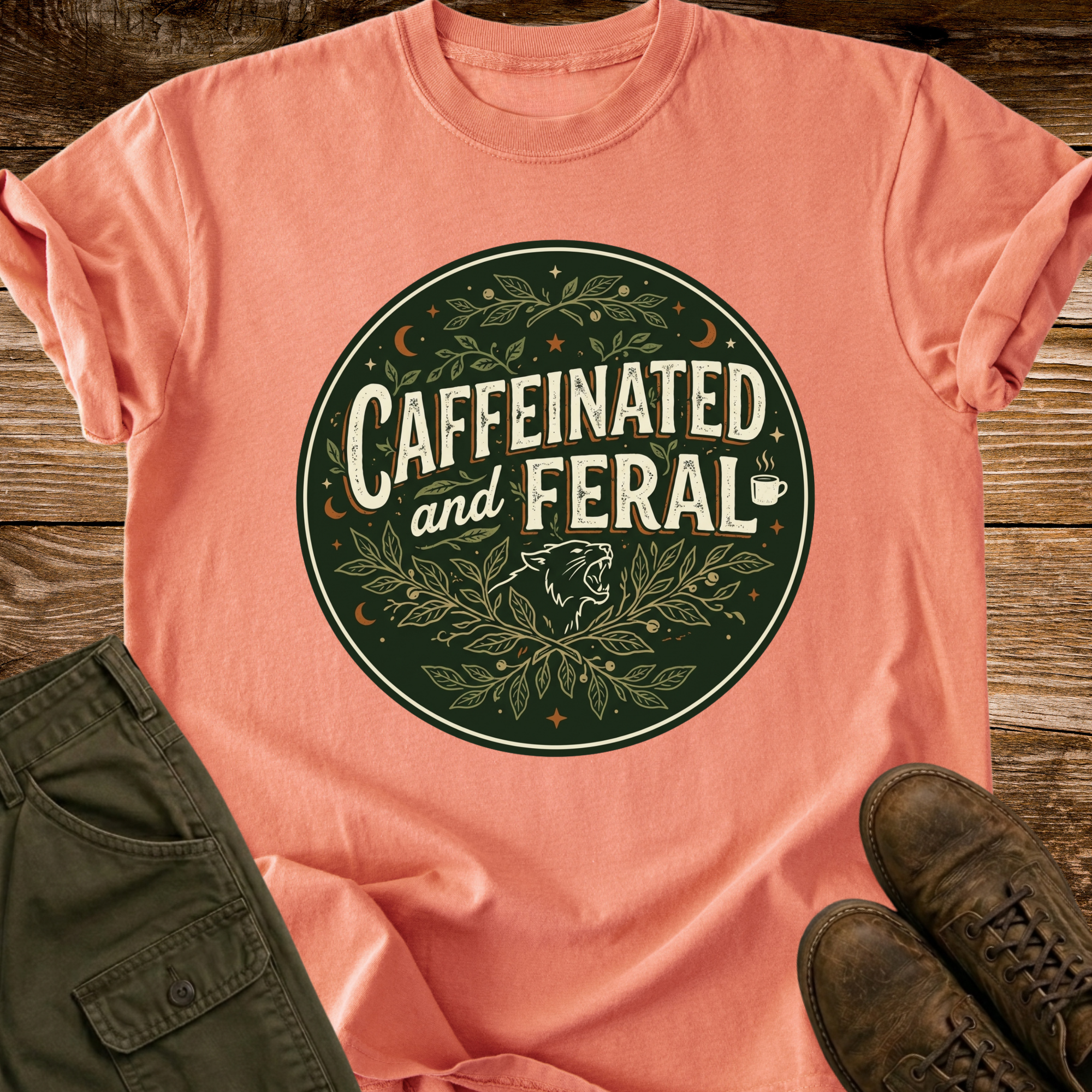 Caffeinated and Feral T-shirt
