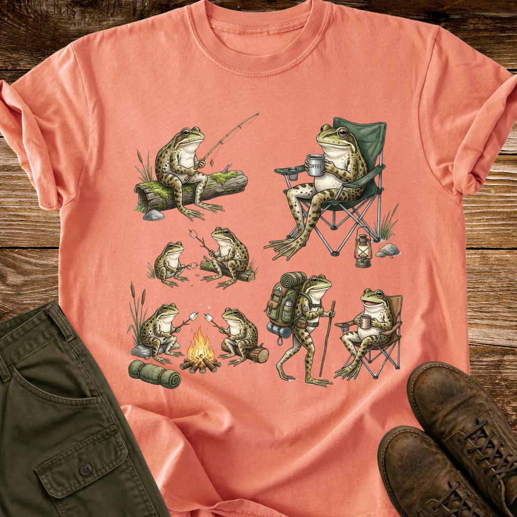 Camping Frogs T-shirt